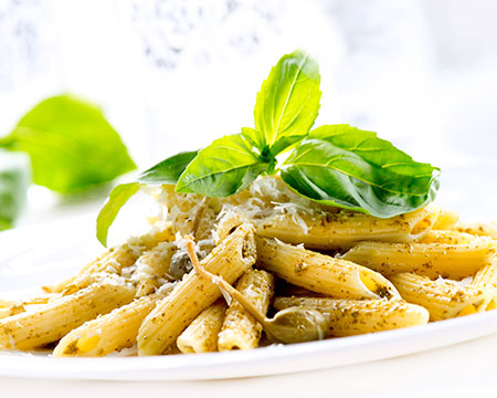 Walnut Pesto Penne Pasta Salad